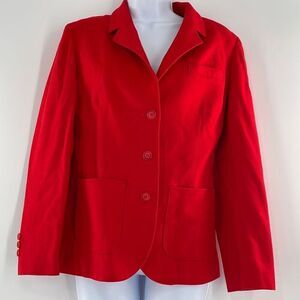 Gorgeous Pendleton bright red wool blazer